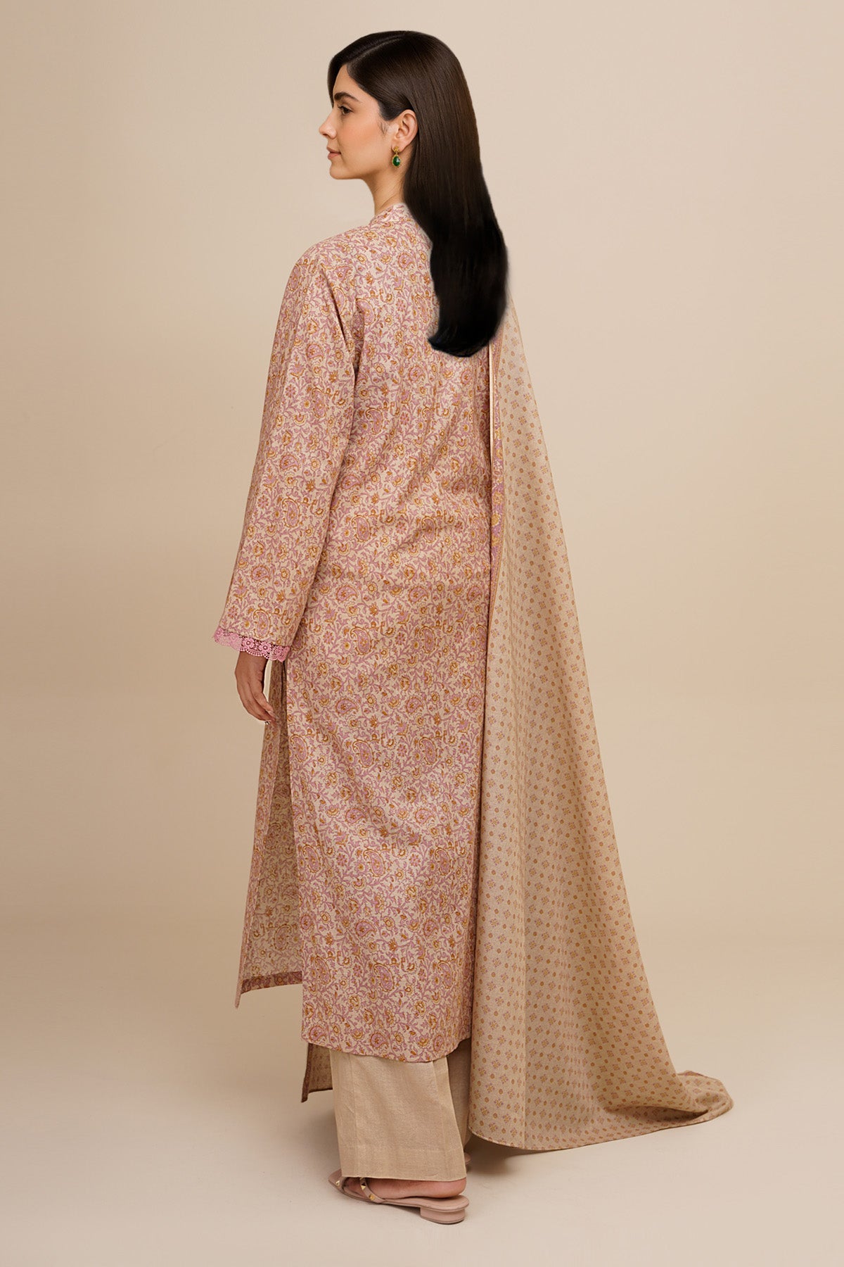 3 Piece - Printed Khaddar Suit - X7138 - Shop Now at Kayseria
