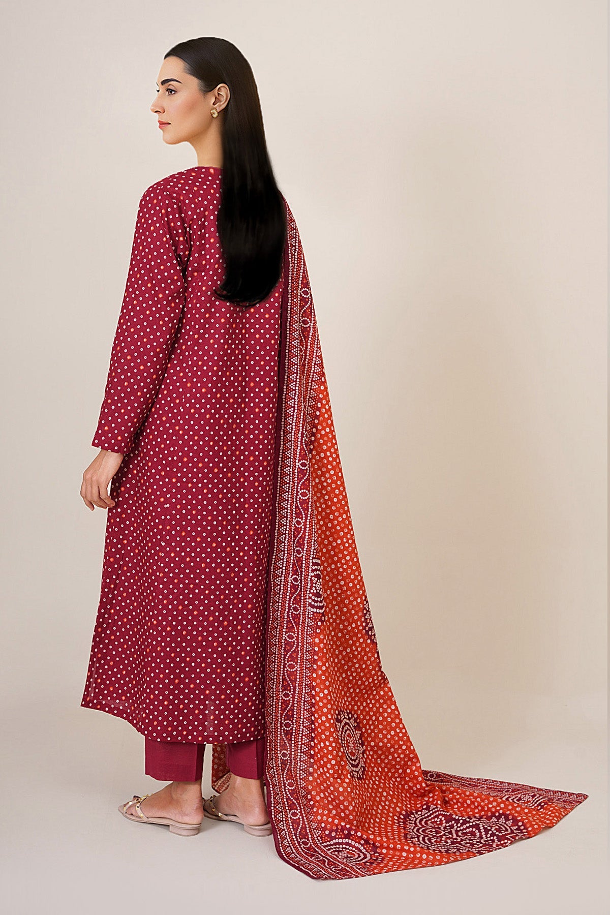 3 Piece - Printed Khaddar Suit - X7143 - Shop Now at Kayseria