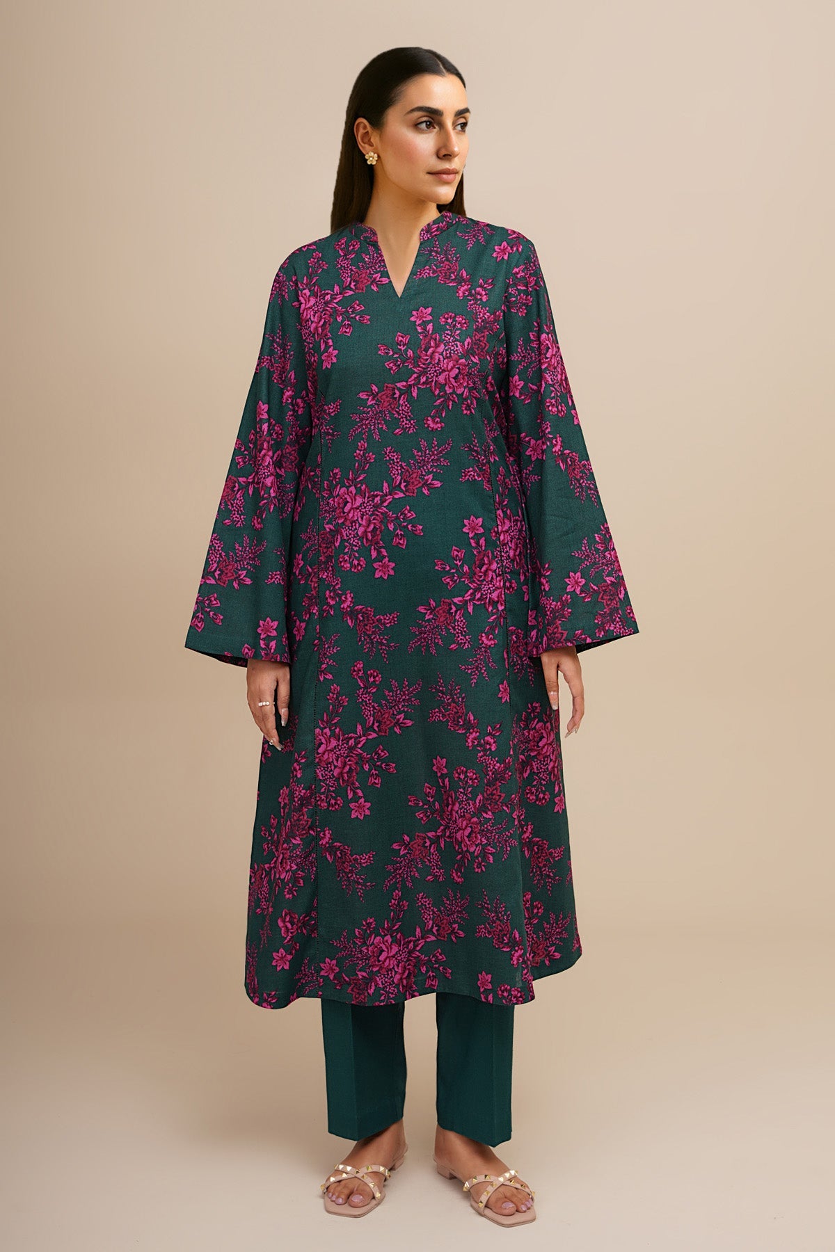 2 Piece - Printed Khaddar Suit - X7158 - Shop Now at Kayseria