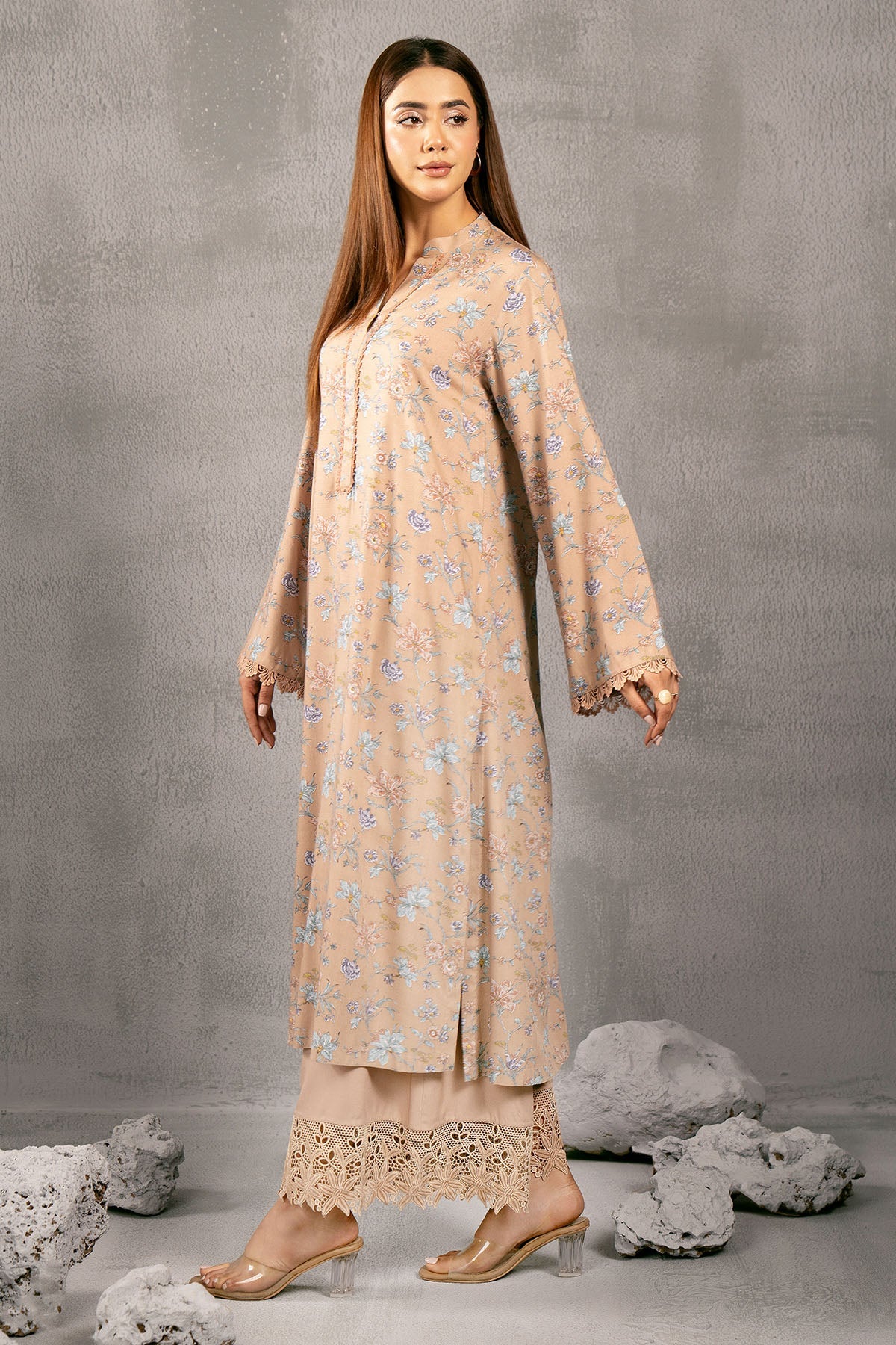 2 Piece - Printed Percale Suit - Shop Now at Kayseria