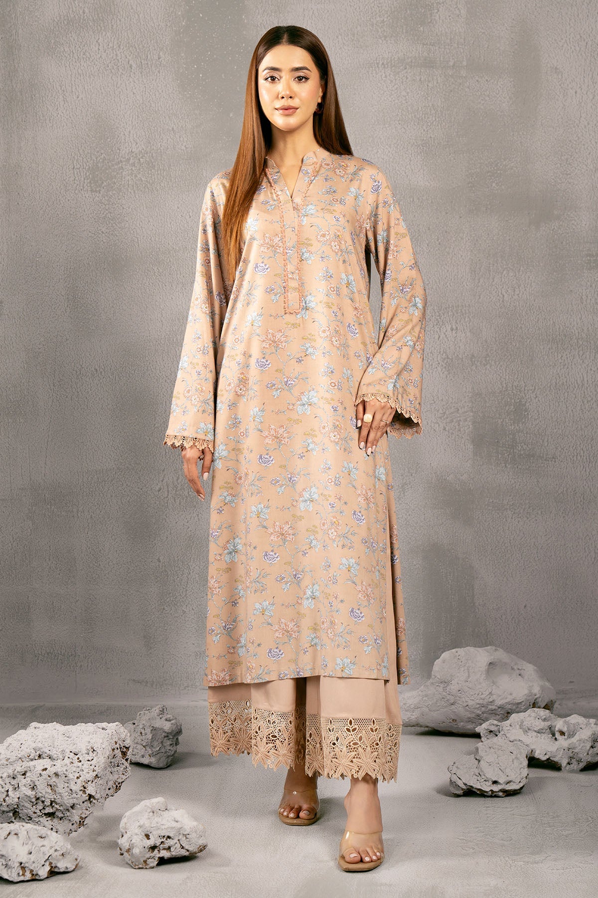 2 Piece - Printed Percale Suit - Shop Now at Kayseria