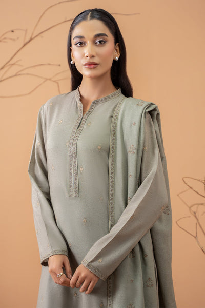 3 Piece -  Embroidered Karandi Suit - C6076-2 - Shop Now at Kayseria