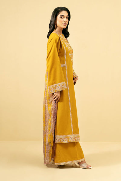 3 Piece - Printed & Embroidered Suit - C6077 - Shop Now at Kayseria