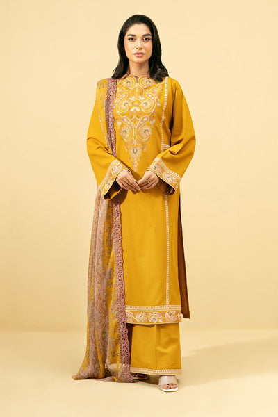 3 Piece - Printed & Embroidered Suit - C6077 - Shop Now at Kayseria