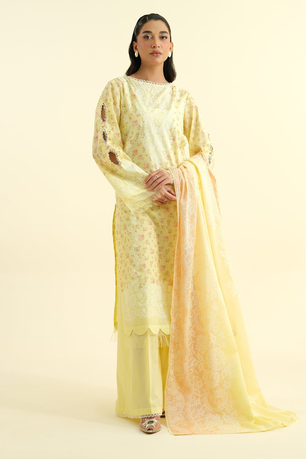 3 Piece - Printed & Embroidered Lawn Suit - C6240 - Shop Now at Kayseria