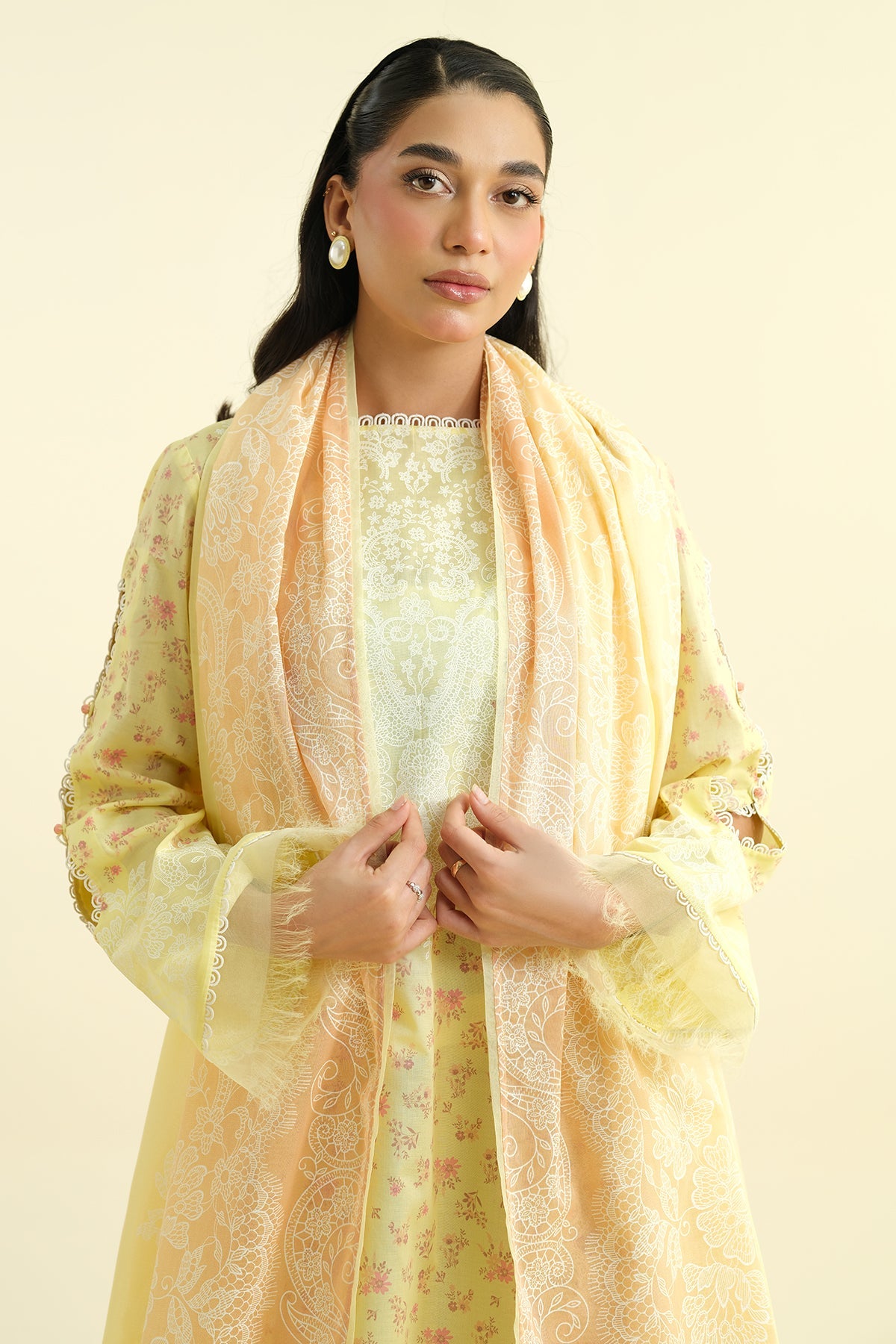 3 Piece - Printed & Embroidered Lawn Suit - C6240 - Shop Now at Kayseria