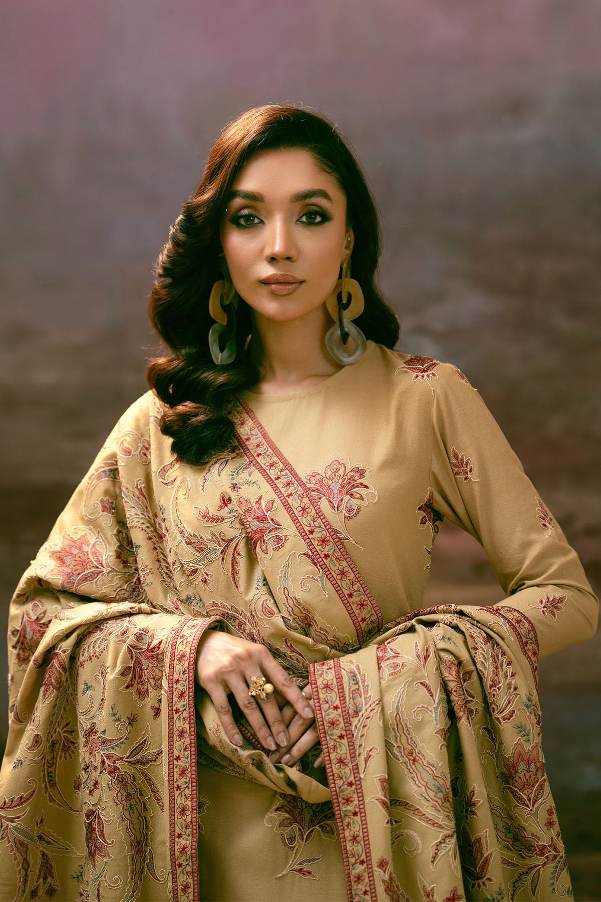 3 Piece - Embroidered Suit - E1401 - Shop Now at Kayseria