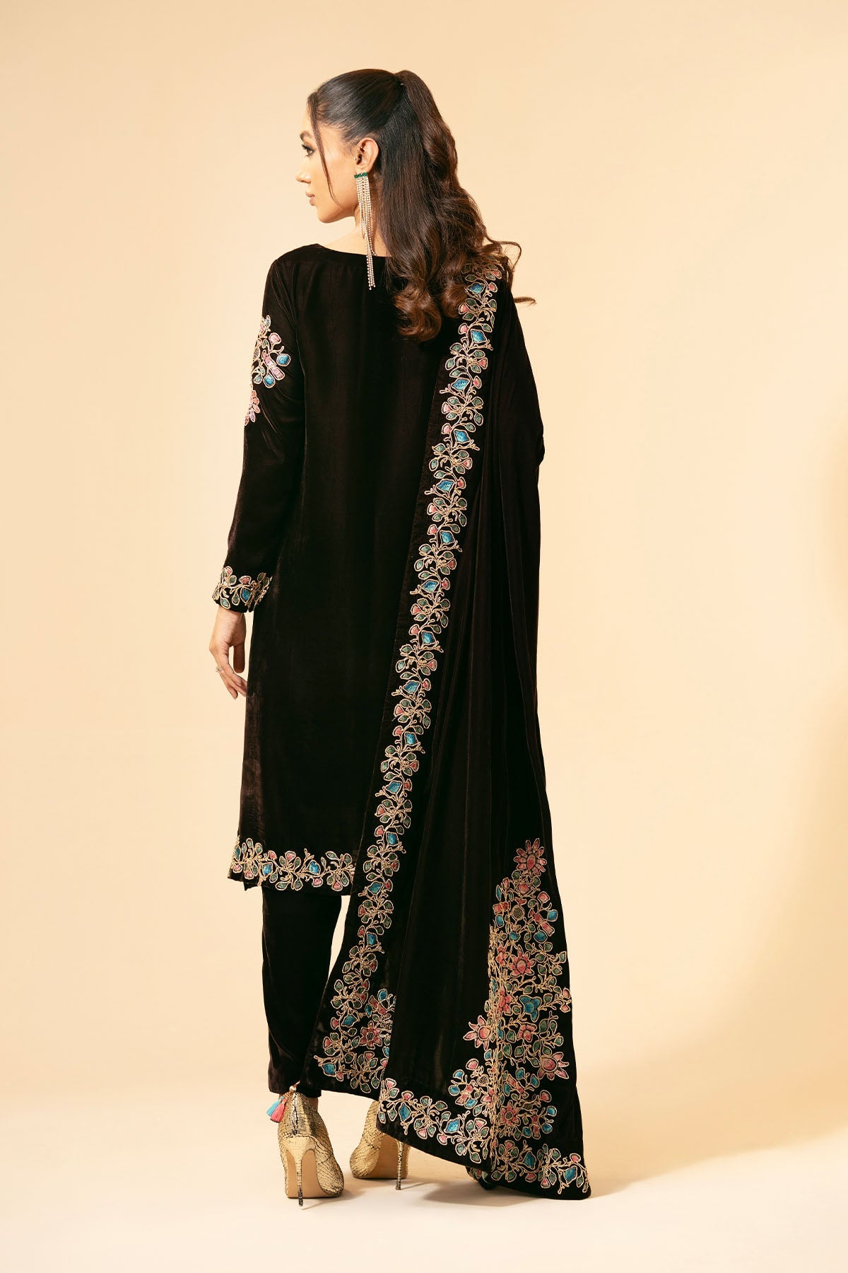 3 Piece - Embroidered Suit - E1473 - Shop Now at Kayseria