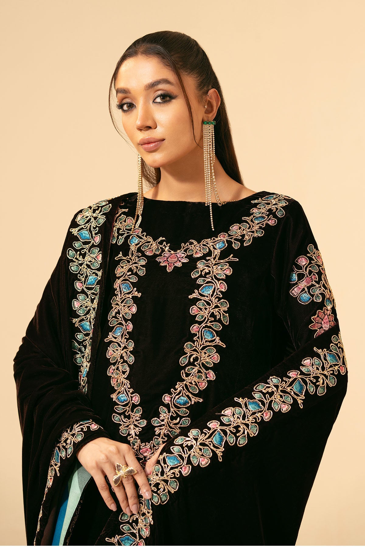 3 Piece - Embroidered Suit - E1473 - Shop Now at Kayseria