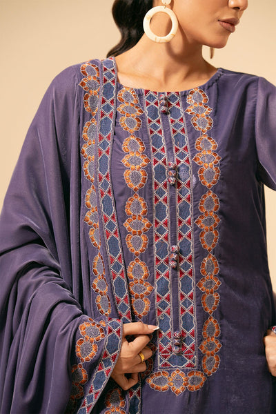 3 Piece - Embroidered Suit - E1474 - Shop Now at Kayseria