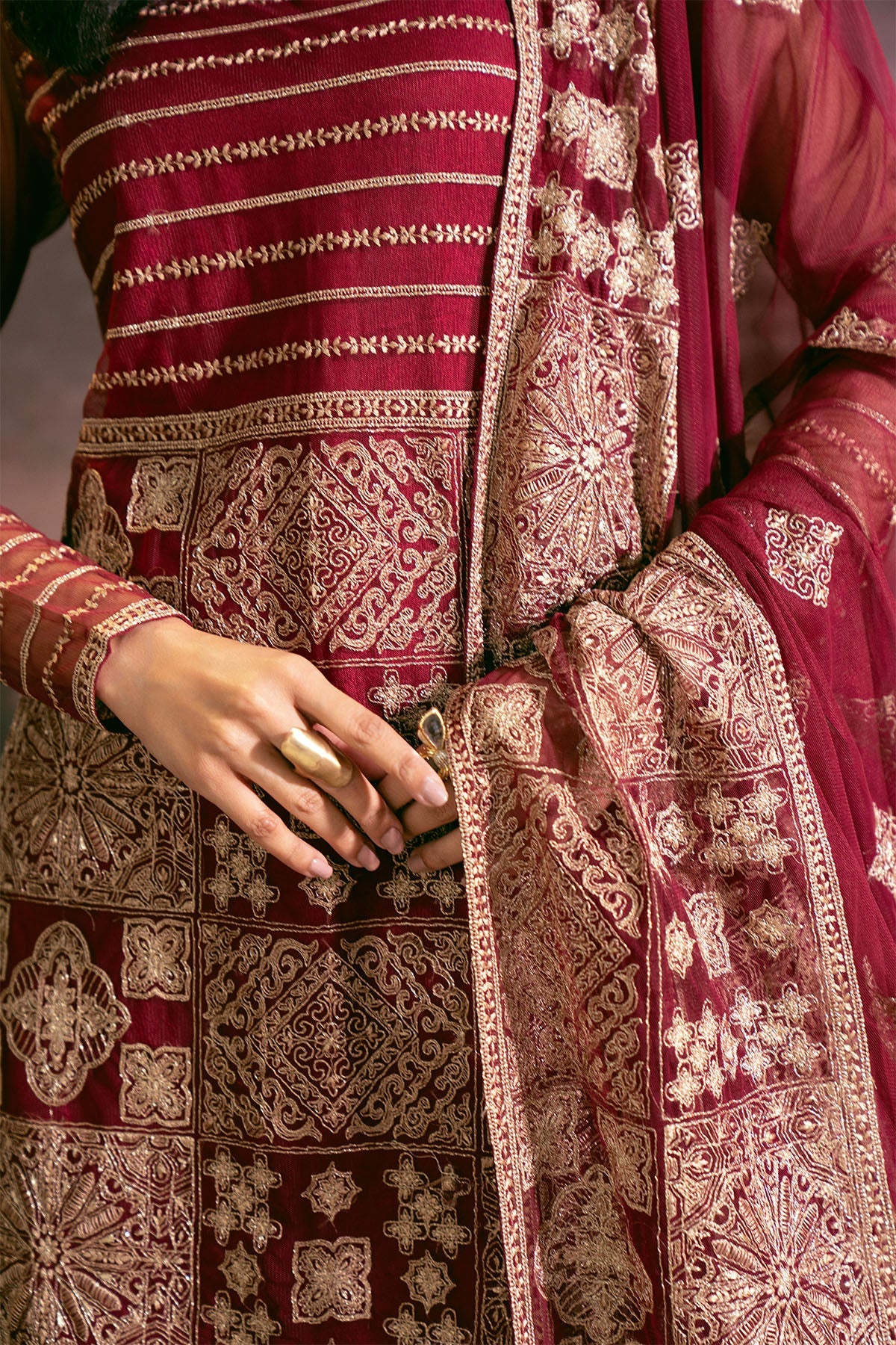 4 Piece - Embroidered Suit - E1498 - Shop Now at Kayseria