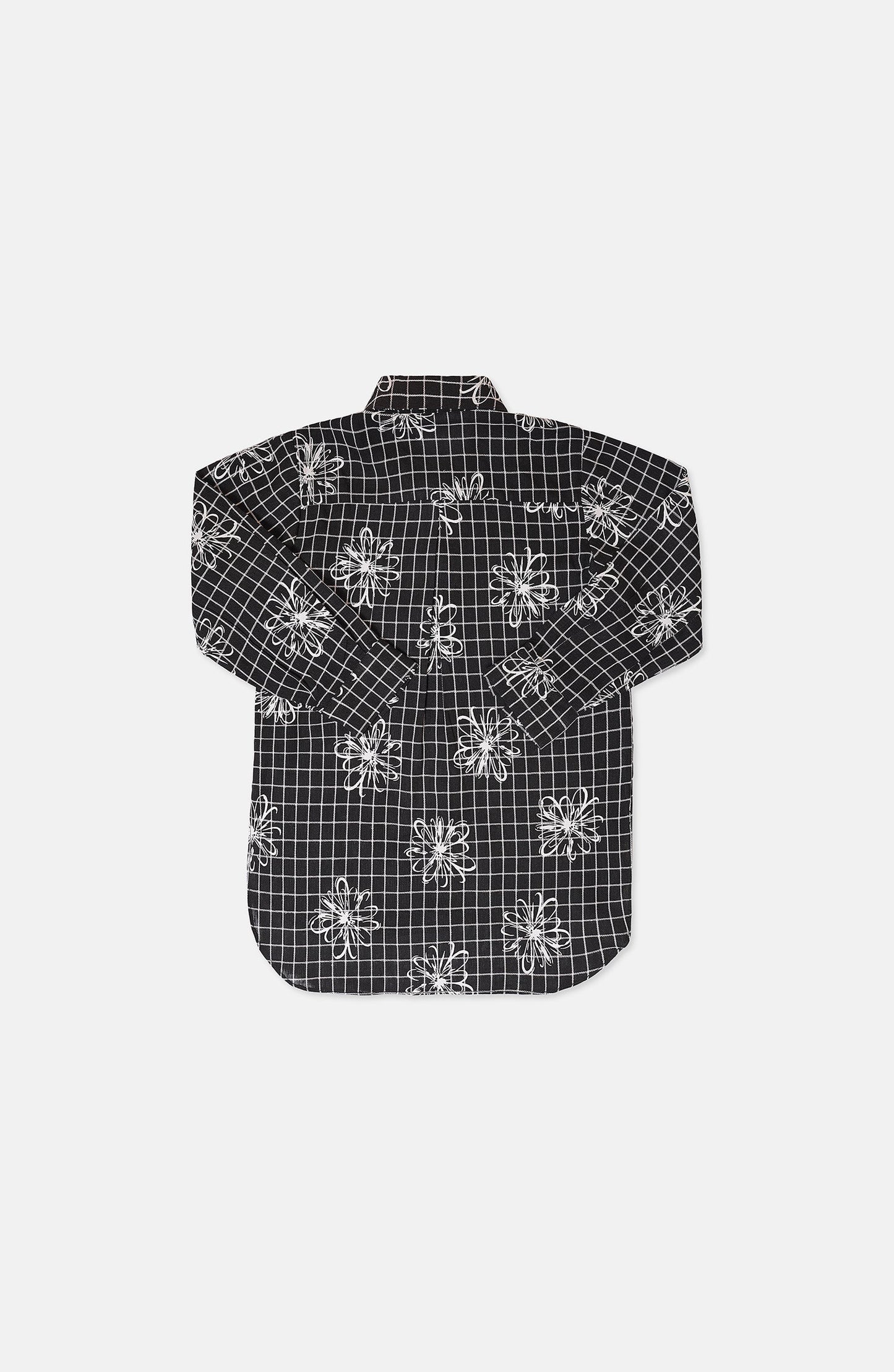 Checked Floral Buttondown Shirt
