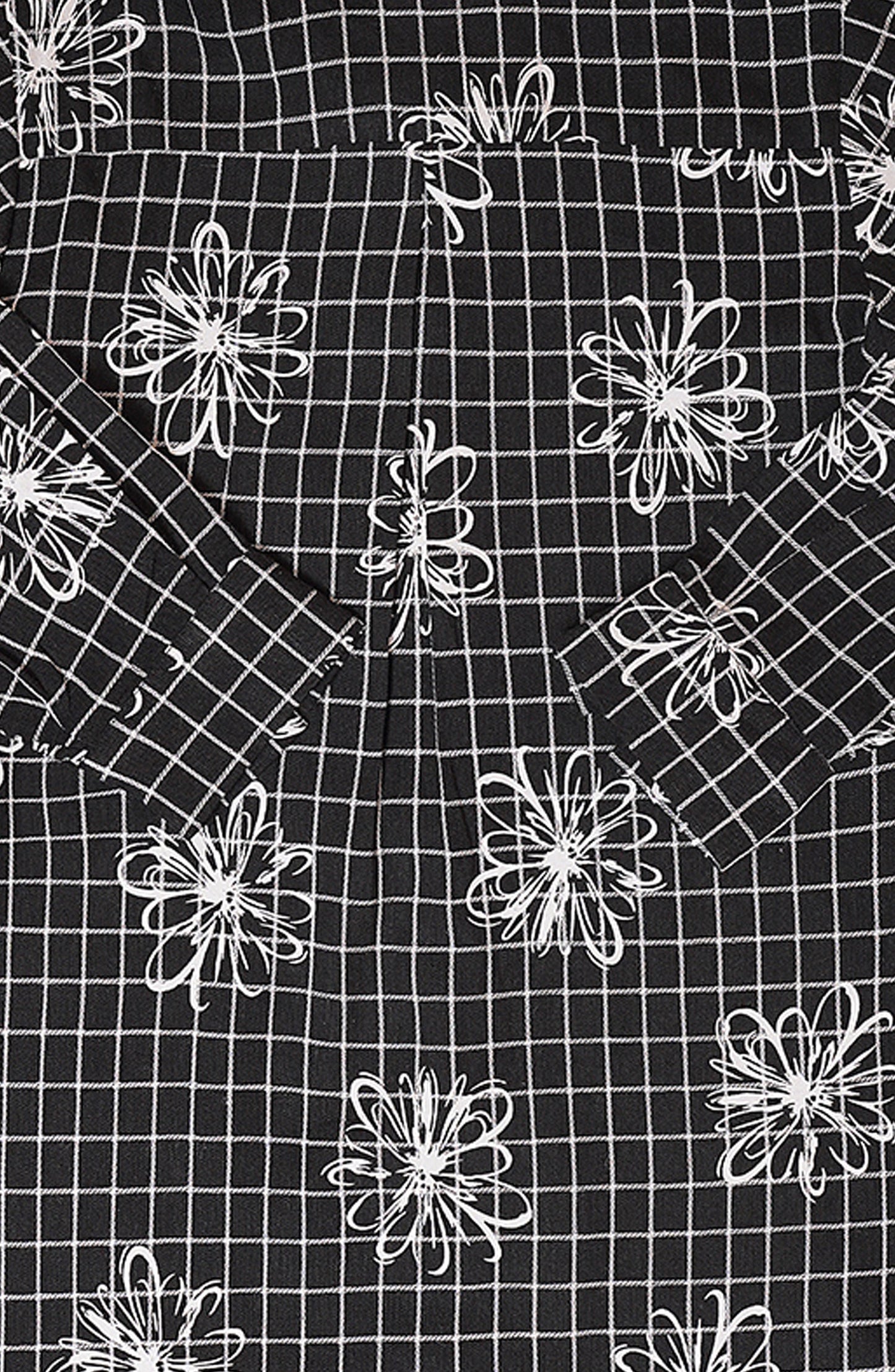 Checked Floral Buttondown Shirt