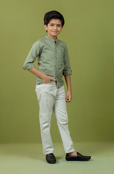 Band Collar Shirt - IBW502324 - Shop Now at Leisure Club