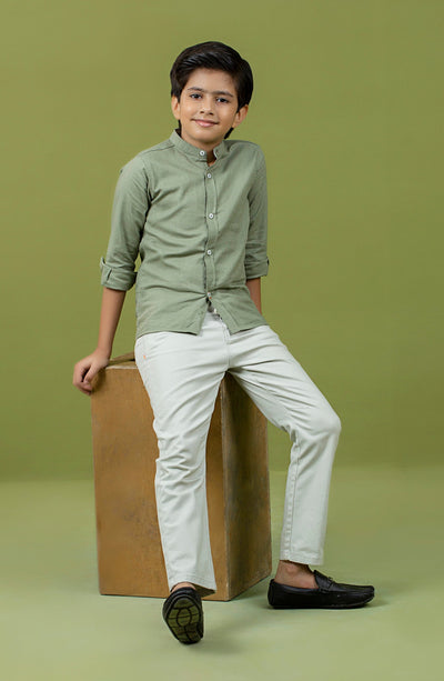 Band Collar Shirt - IBW502324 - Shop Now at Leisure Club