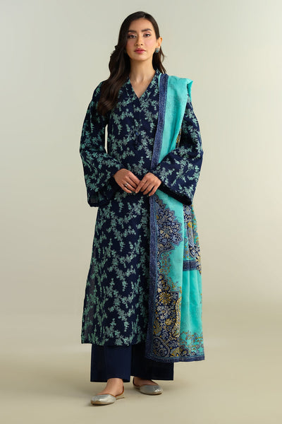 3 Piece - Embroidered Khaddar Suit - KPW24-P3044-44 - Shop Now at Kayseria