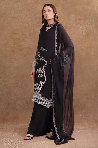 2 Piece - Embroidered Pure Chiffon Suit - MC1204-6 - Shop Now at Kayseria