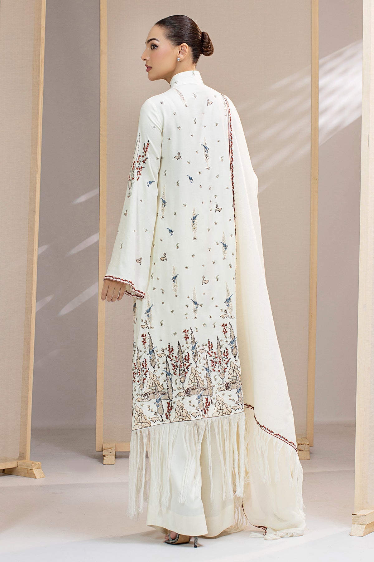 2 Piece - Embroidered Marina Suit - MC1515 - Shop Now at Kayseria