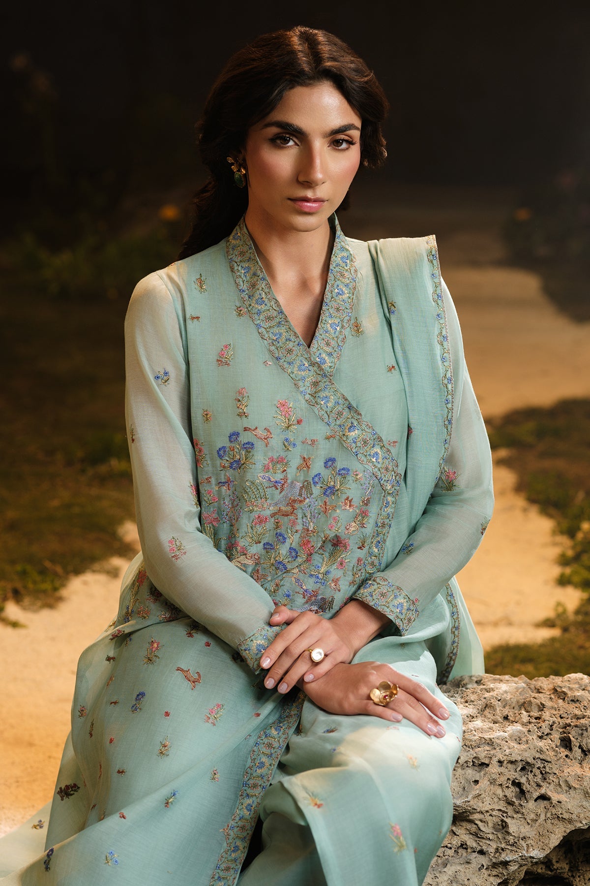 4 Piece - Embroidered Kara Cotton Suit - MCP1341-2 - Shop Now at Kayseria