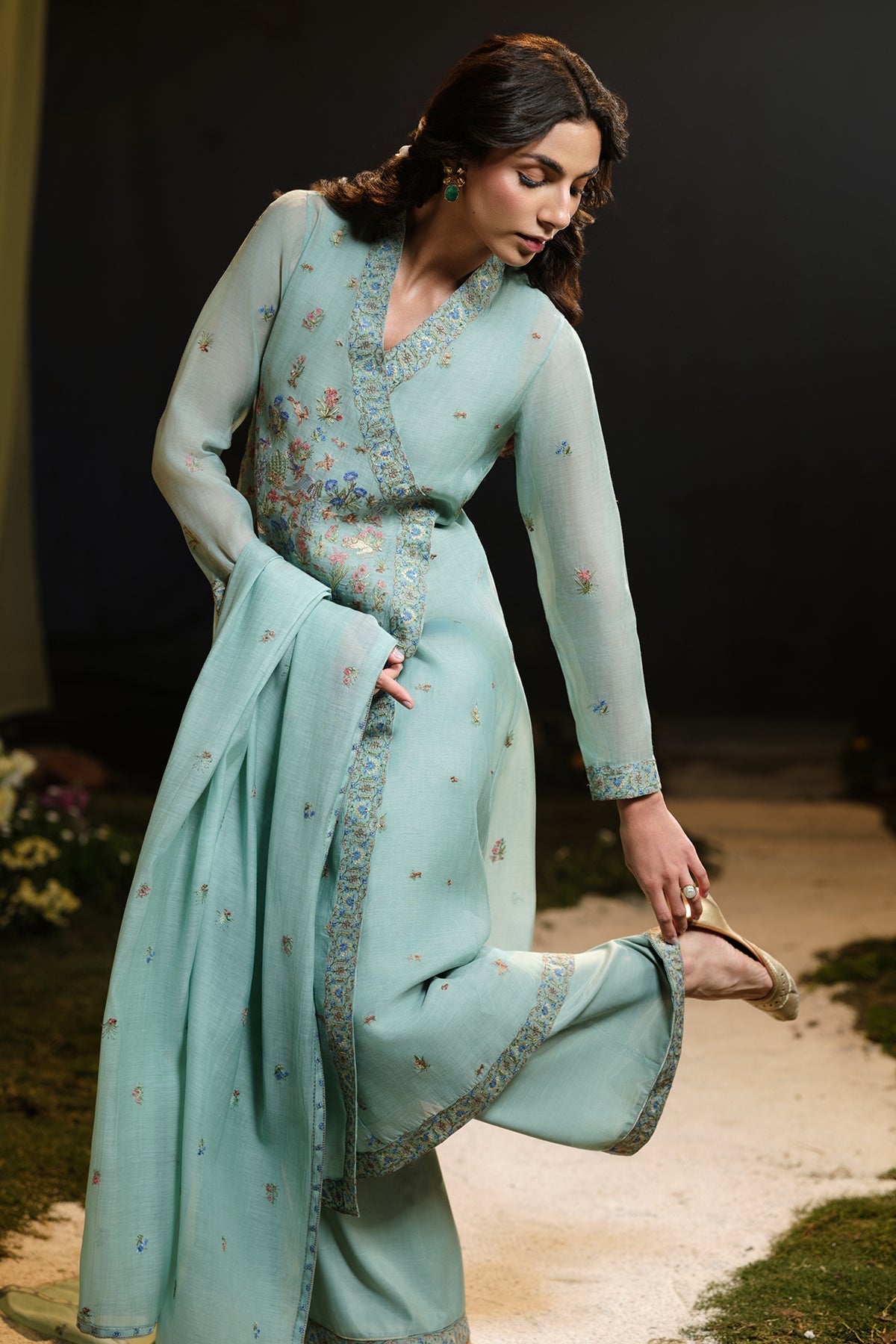4 Piece - Embroidered Kara Cotton Suit - MCP1341-2 - Shop Now at Kayseria