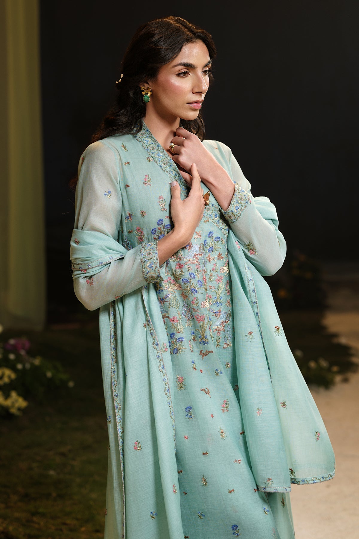 4 Piece - Embroidered Kara Cotton Suit - MCP1341-2 - Shop Now at Kayseria