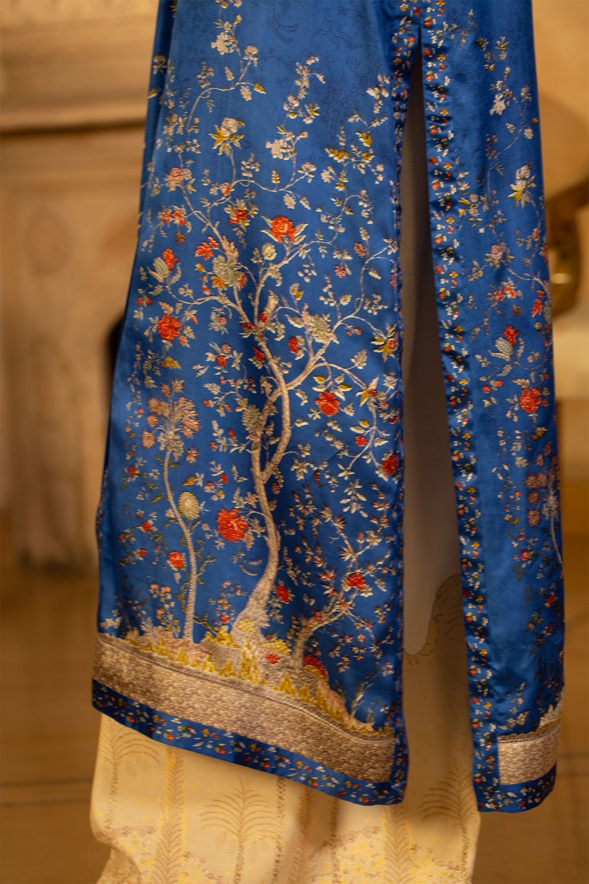 1 Piece - Printed & Embellished Sindhi Silk Suit - MCP1406-1 - Shop Now at Kayseria