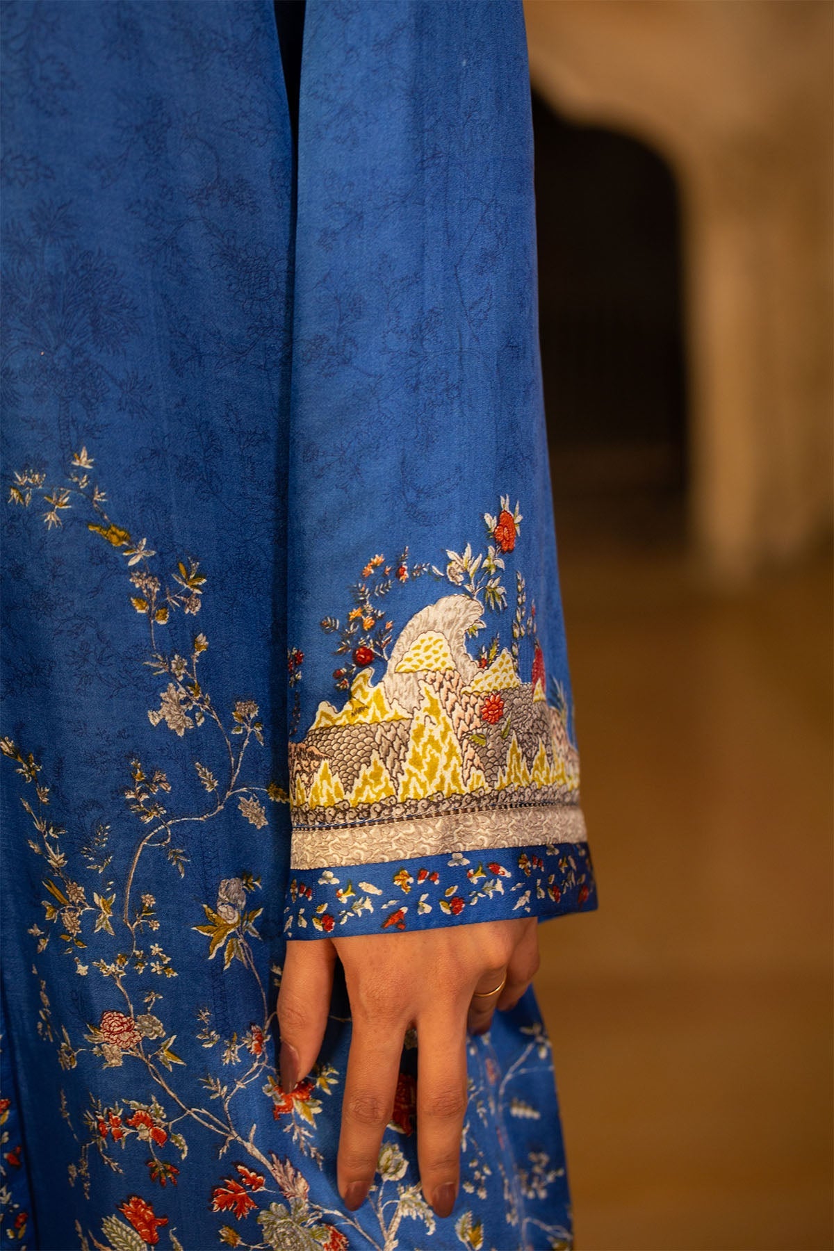 1 Piece - Printed & Embellished Sindhi Silk Suit - MCP1406-1 - Shop Now at Kayseria