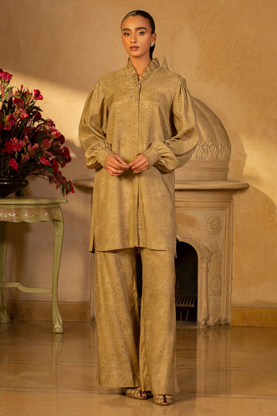 2 Piece - Printed Raw Silk Suit - MCP1409 - Shop Now at Kayseria