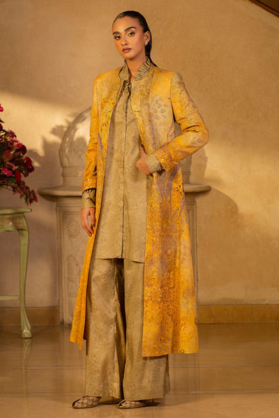 2 Piece - Printed Raw Silk Suit - MCP1409 - Shop Now at Kayseria