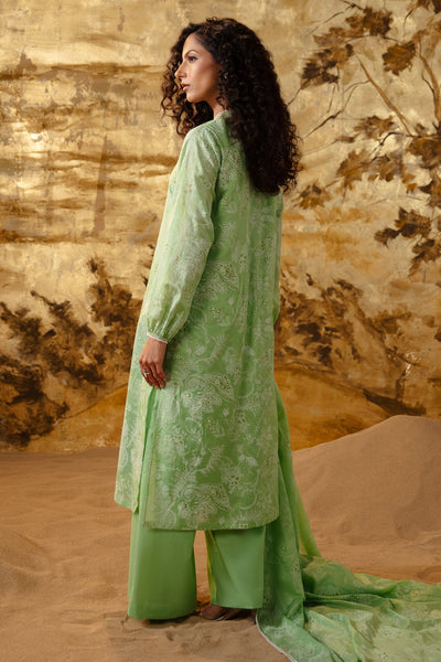 3 Piece - Printed Kara Cotton Suit - MCP1605-2 - Shop Now at Kayseria