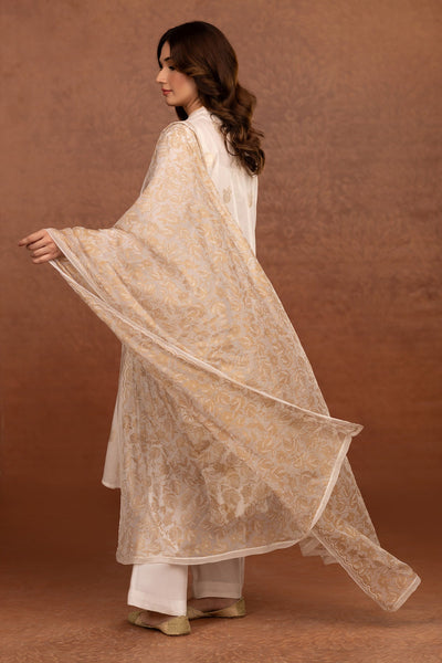 2 Piece - Embroidered Jacquard Suit - MCP-1302-2 - Shop Now at Kayseria