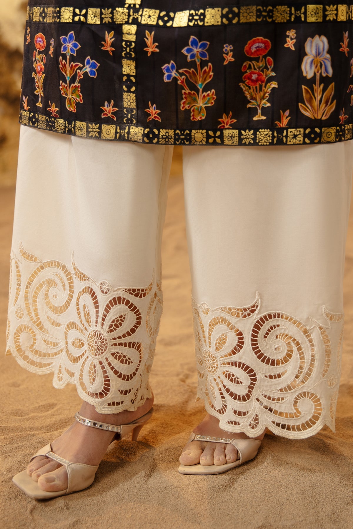 Embroidered Cambric Trousers - MCP1710 - Shop Now at Kayseria