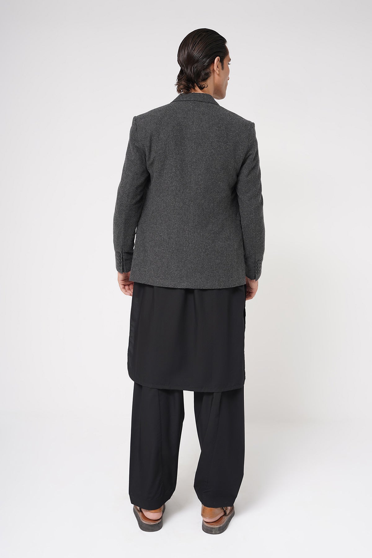 Double Breasted Wool Jacket - Shop Now at Shahnameh