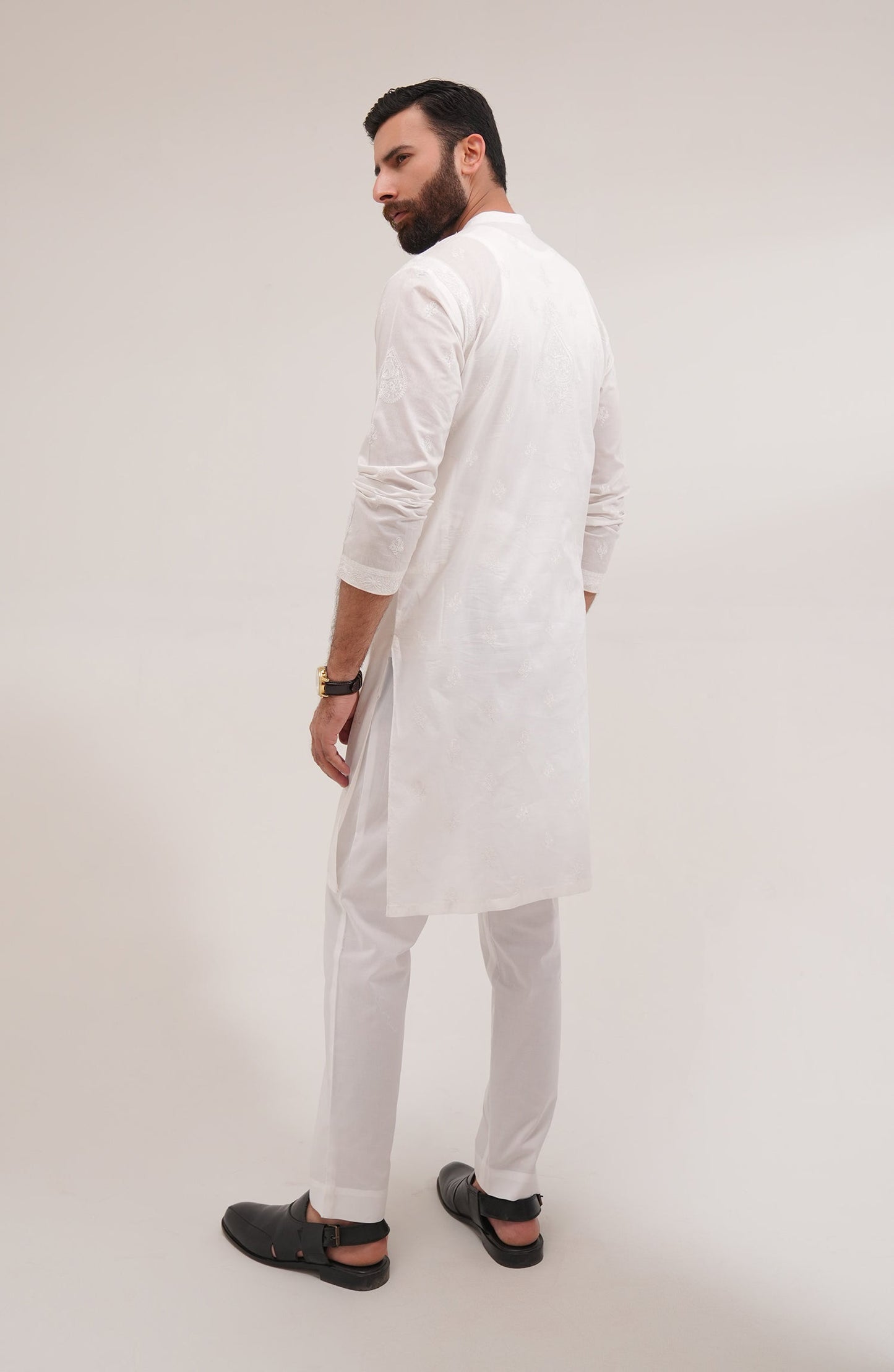 Men's Lawn Embroidered Kurta - SMK711125