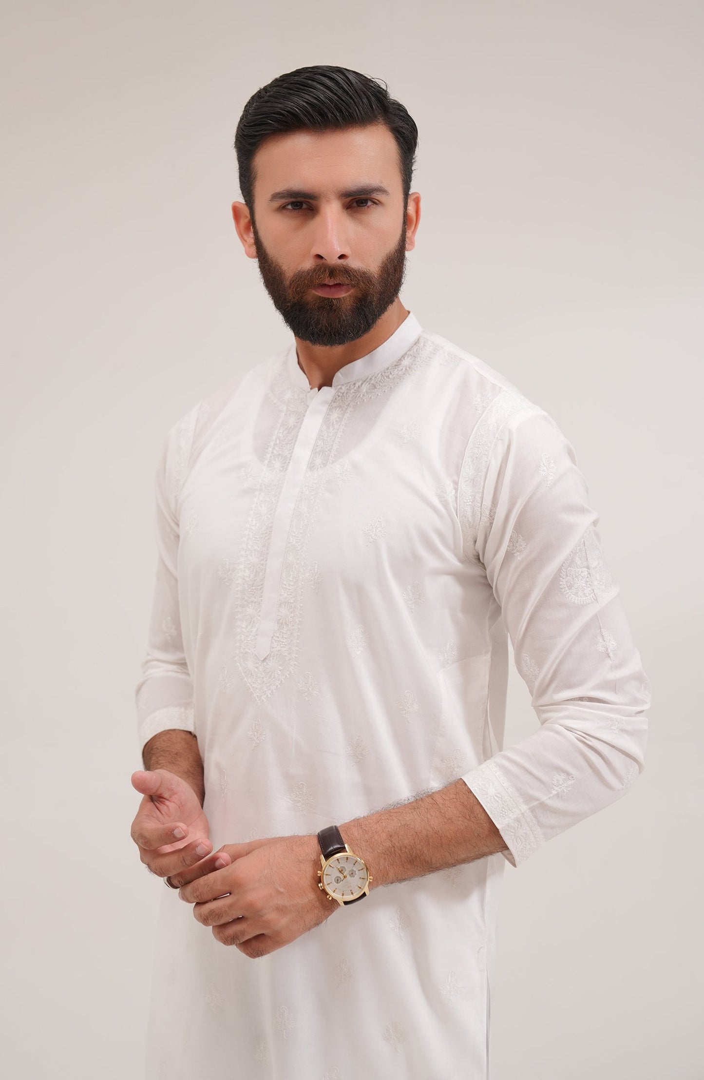 Men's Lawn Embroidered Kurta - SMK711125