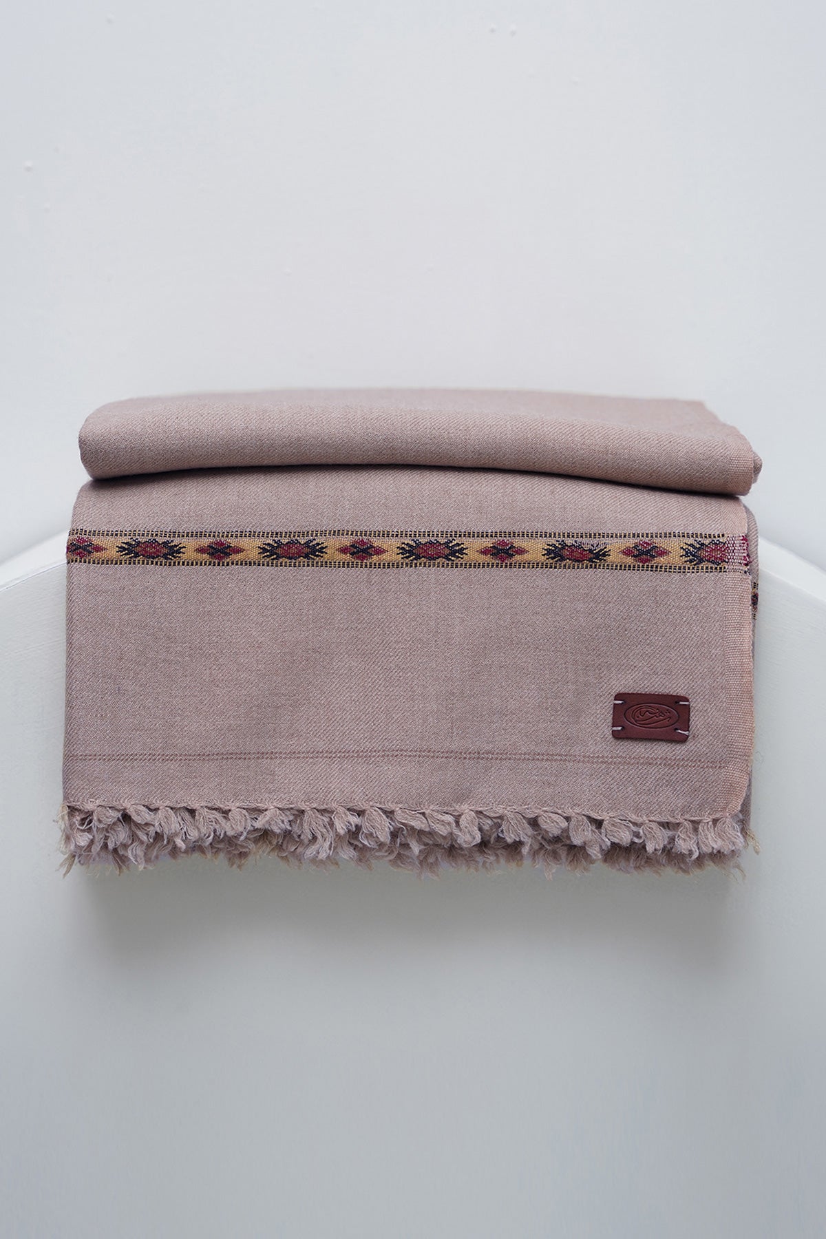 Khaki Fine Wool Shawl