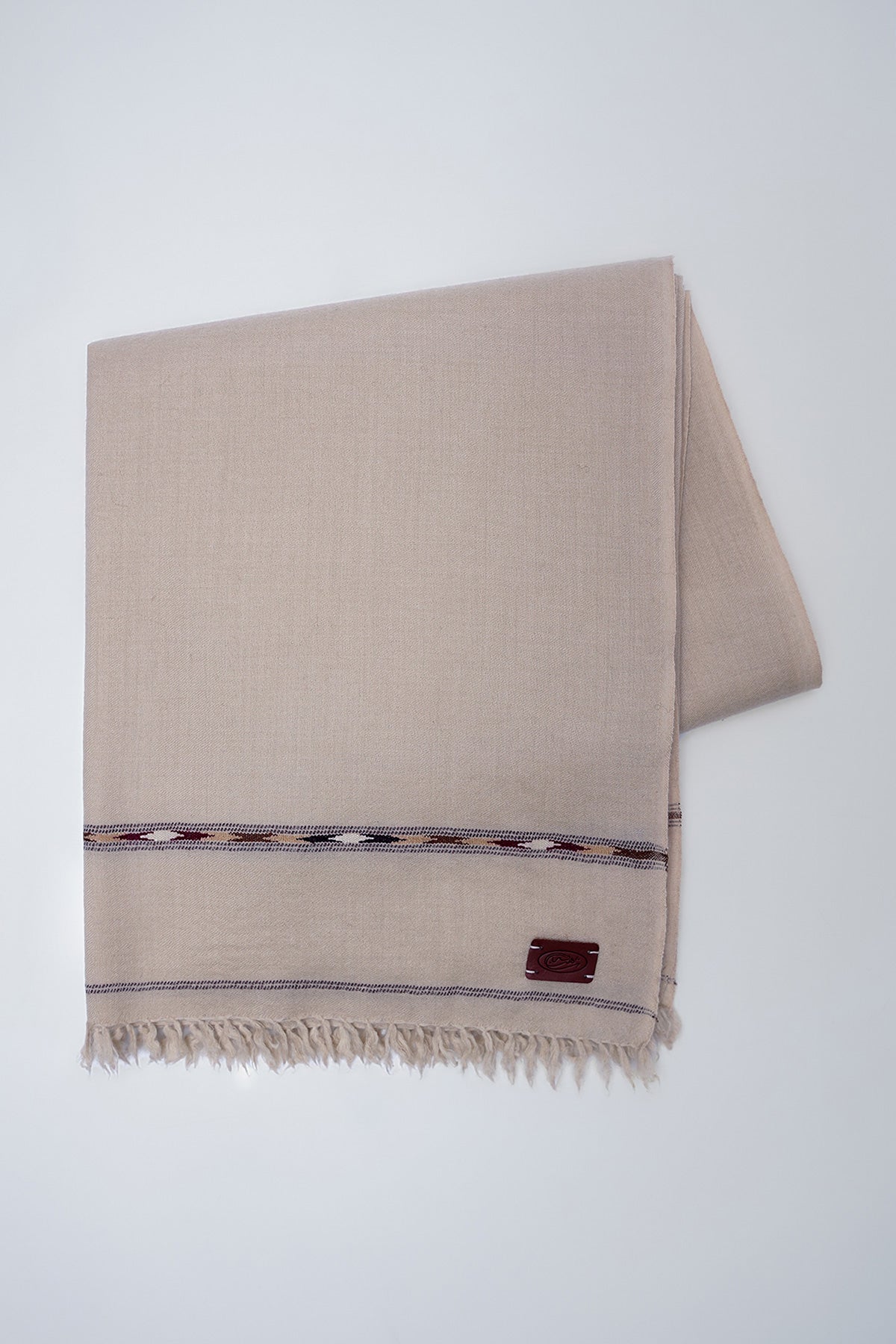 Beige Fine Wool Shawl - Shop Now at Shahnameh