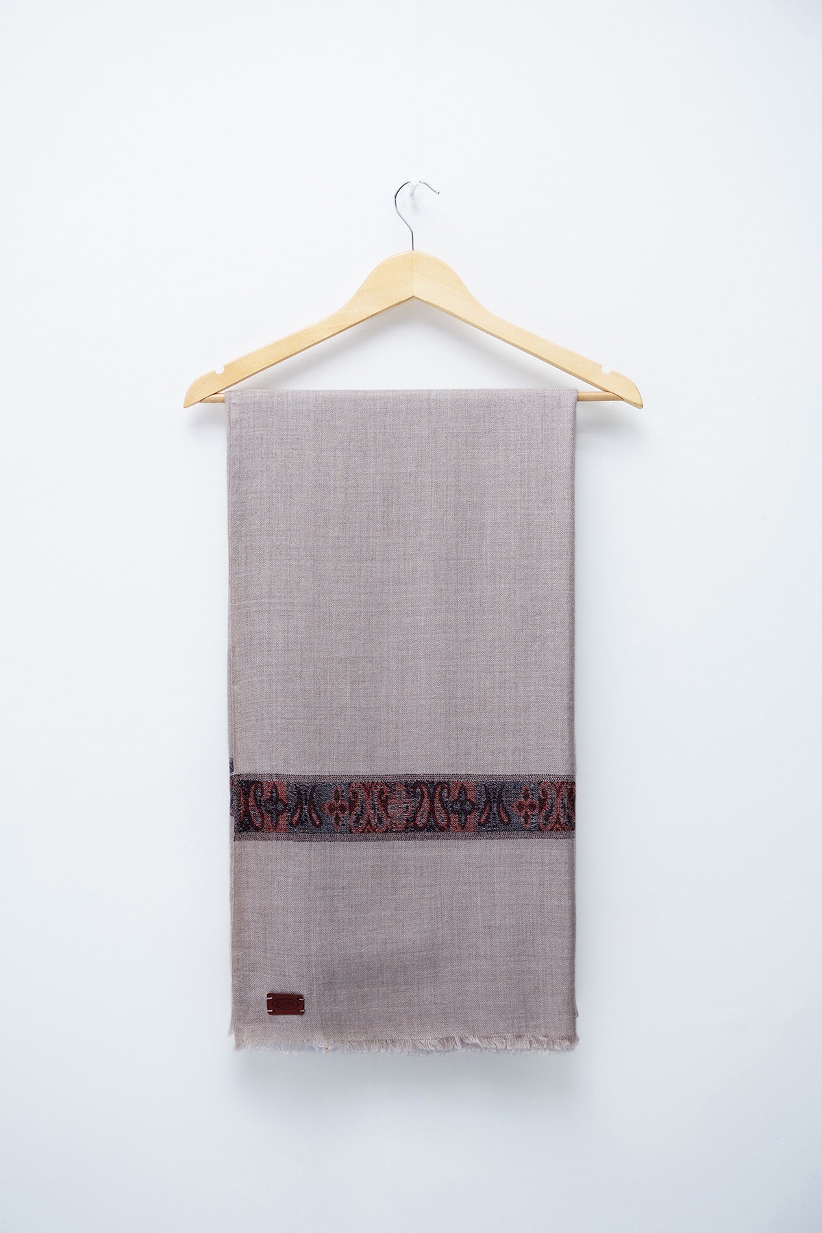 Beige Fine Wool Shawl