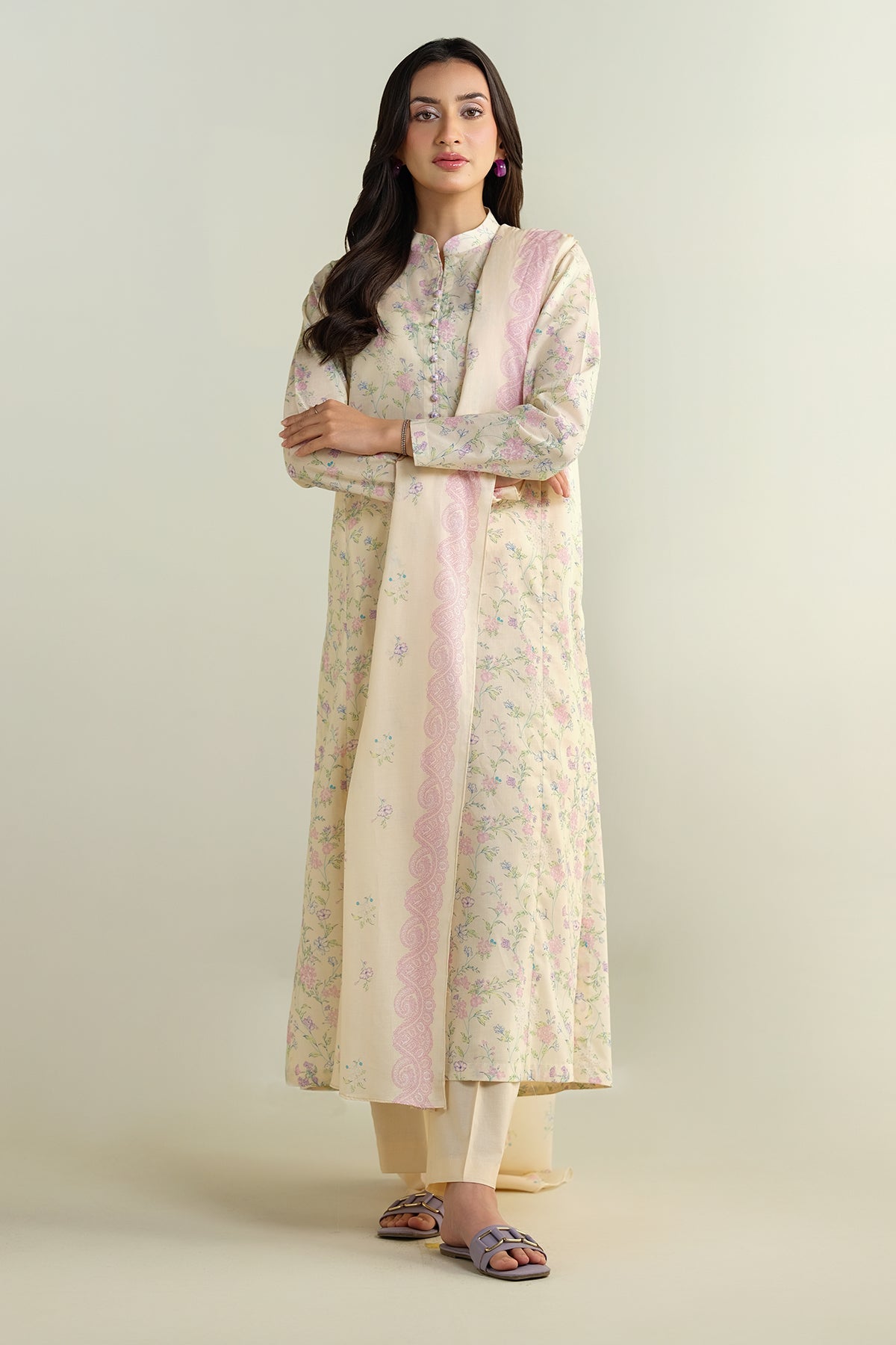 3 Piece - Printed Suit - X6125 - Shop Now at Kayseria