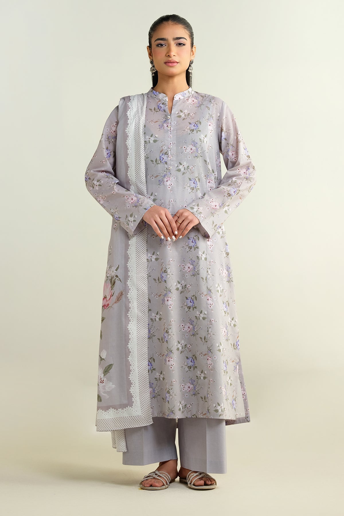 3 Piece - Printed Suit - X6132 - Shop Now at Kayseria