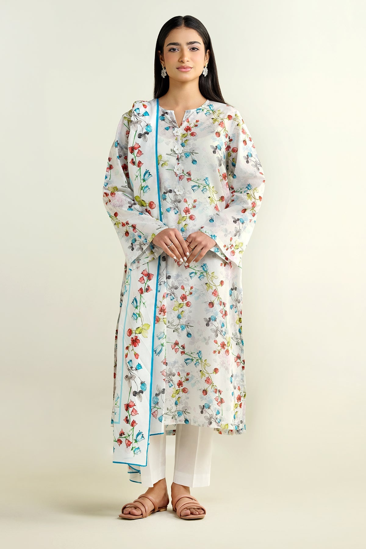 3 Piece - Printed Suit - X6133 - Shop Now at Kayseria