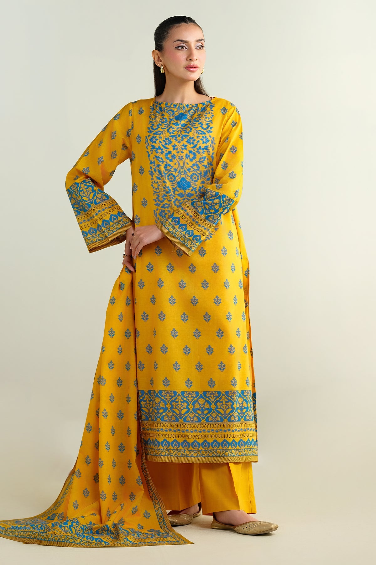 3 Piece - Printed Suit - X6140 - Shop Now at Kayseria