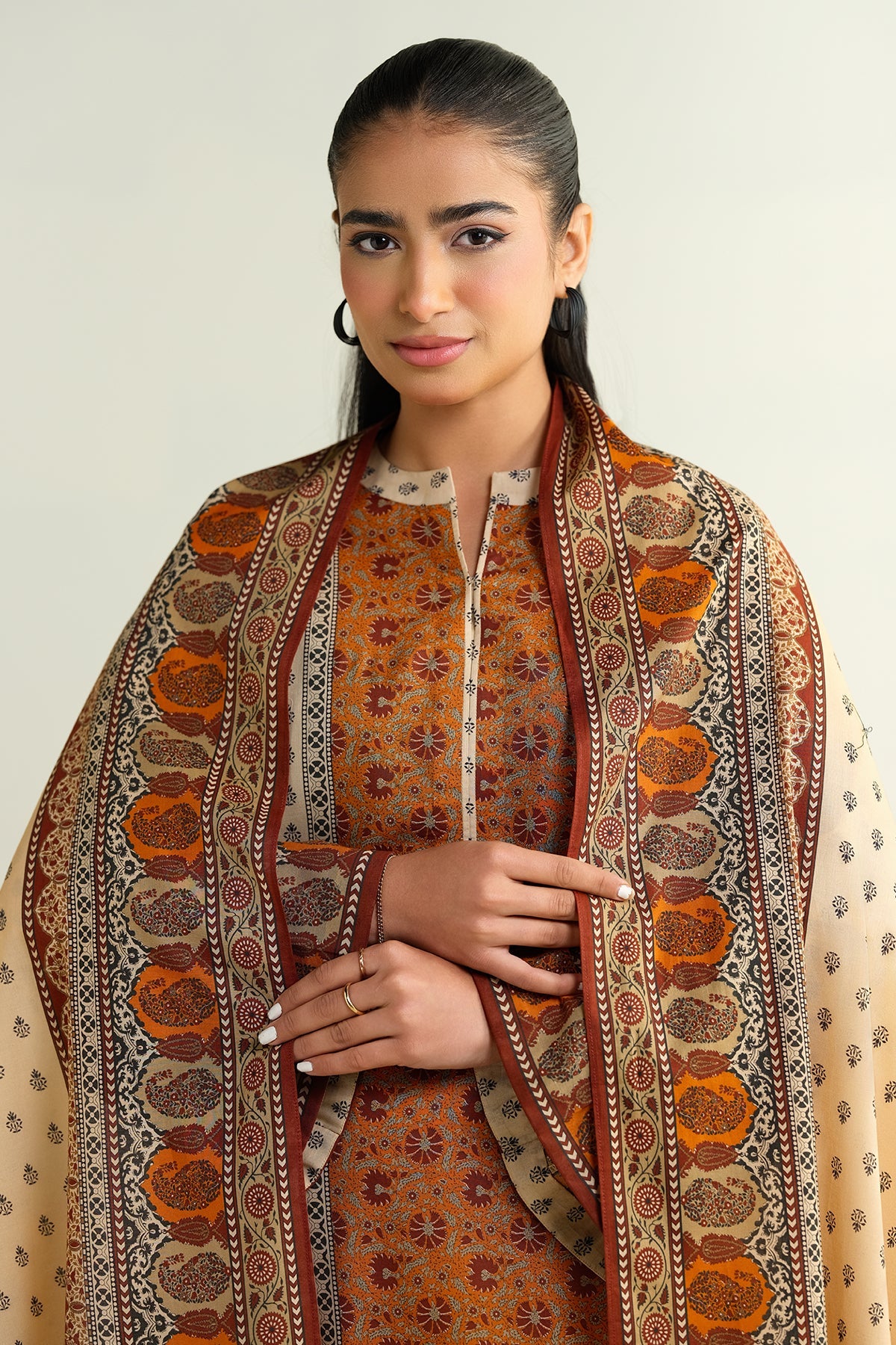 3 Piece - Printed Suit - X6154 - Shop Now at Kayseria