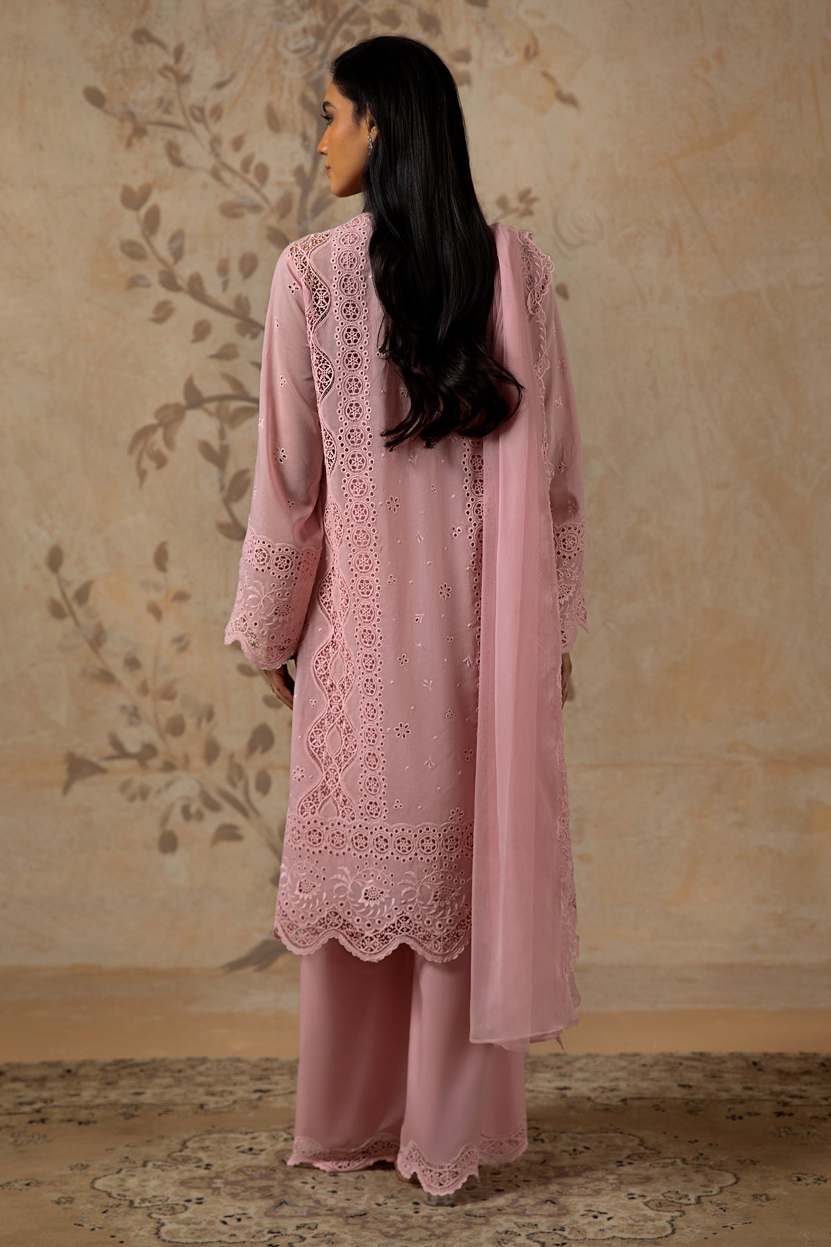 4 Piece - Embroidered Pure Voile Suit - MC 1703 - Shop Now at Kayseria