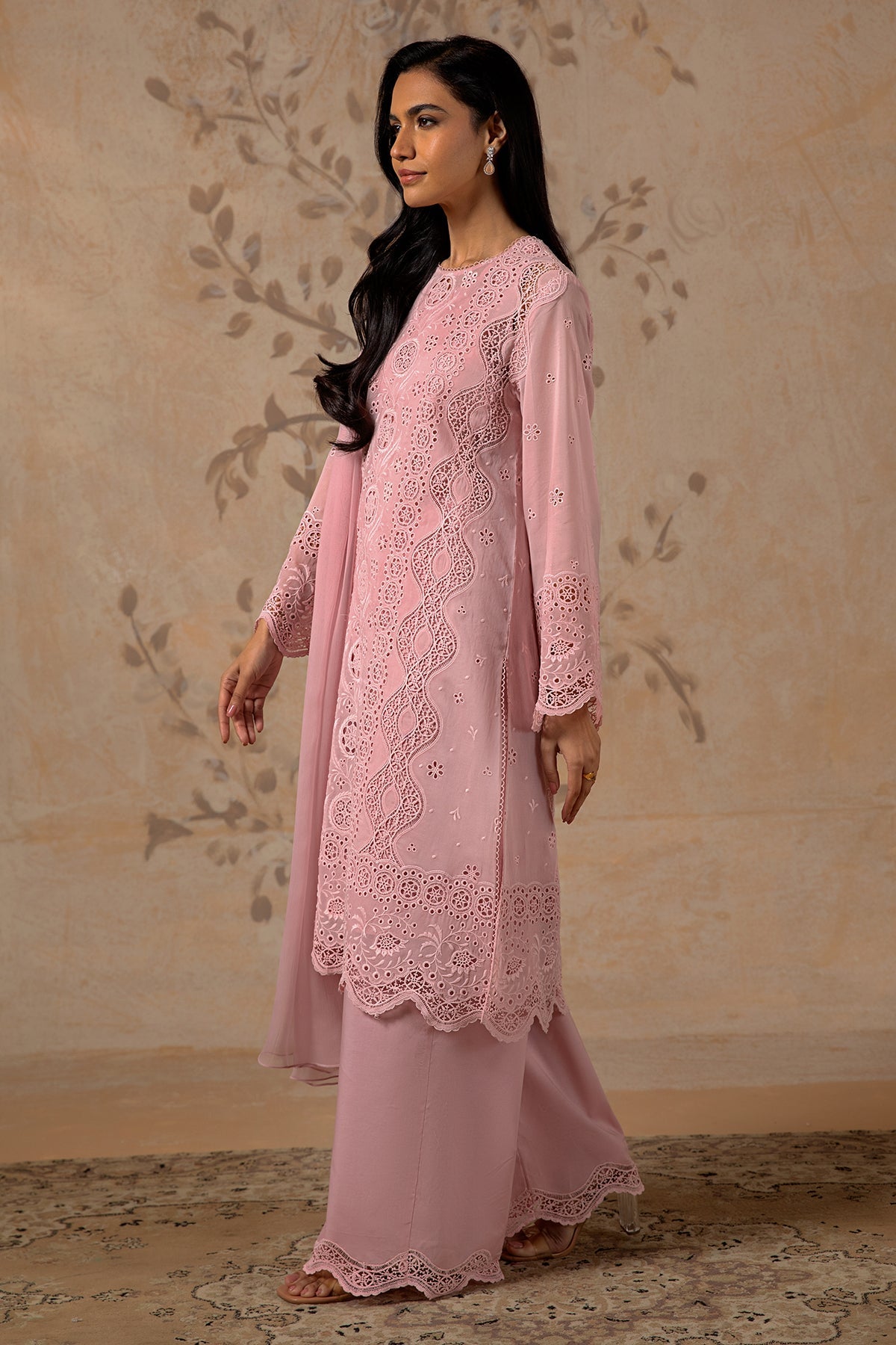 4 Piece - Embroidered Pure Voile Suit - MC 1703 - Shop Now at Kayseria