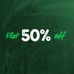 FLAT 50% OFF