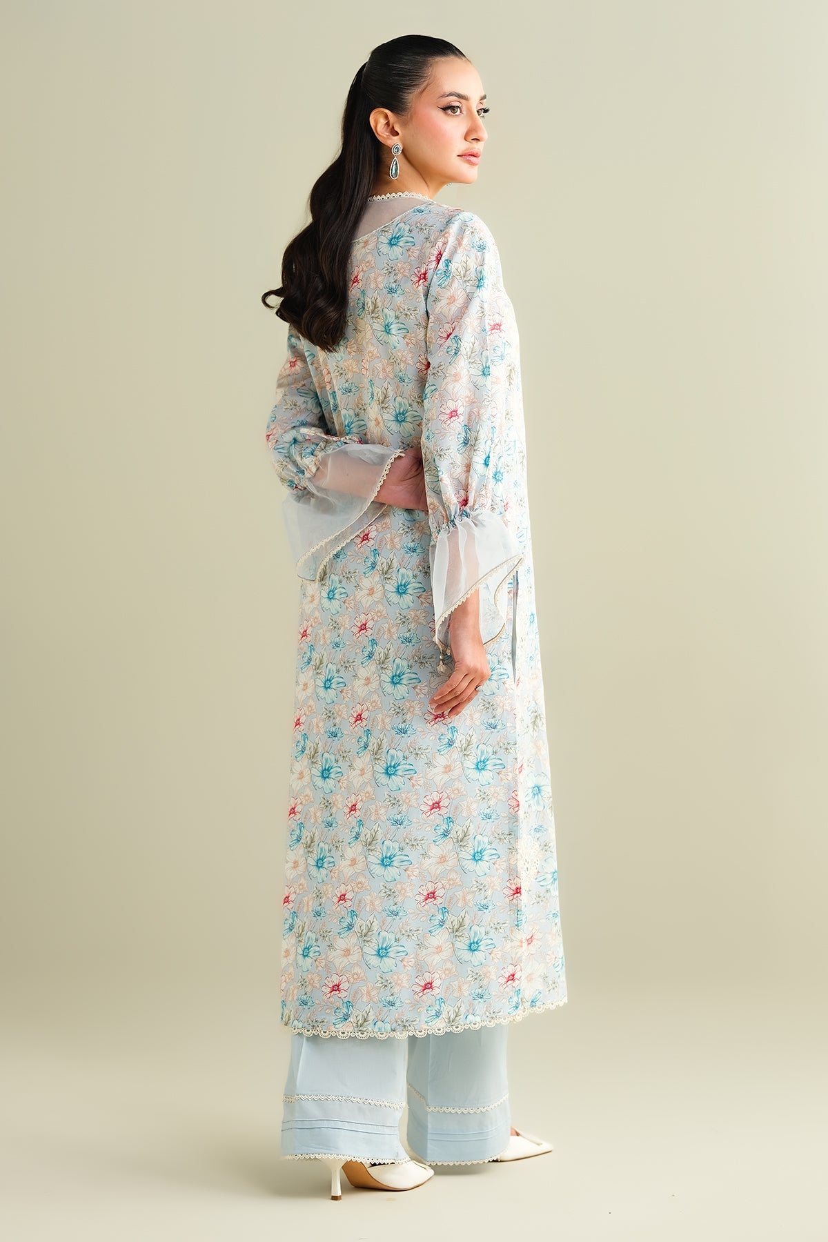 2 Piece - Printed & Embroidered Suit - C6102 - Shop Now at Kayseria