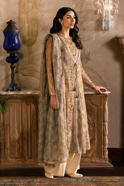 4 Piece - Printed Shimmer Net Suit - MCP1716 - Shop Now at Kayseria