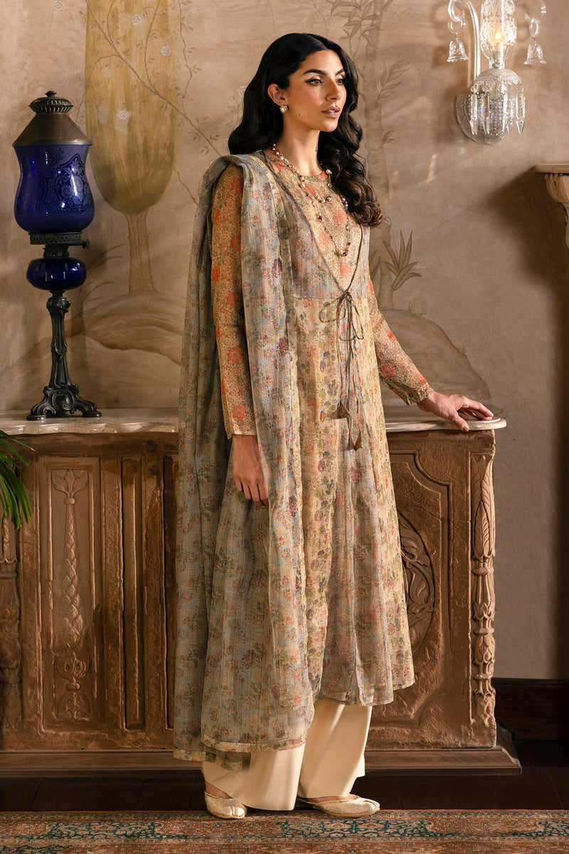 4 Piece - Printed Shimmer Net Suit - MCP1716 - Shop Now at Kayseria