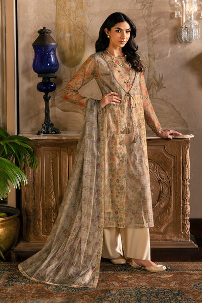 4 Piece - Printed Shimmer Net Suit - MCP1716 - Shop Now at Kayseria